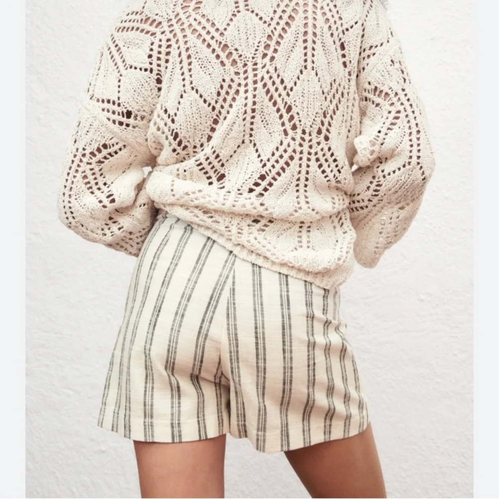 ZARA linen stripe skort - Picture 2 of 5